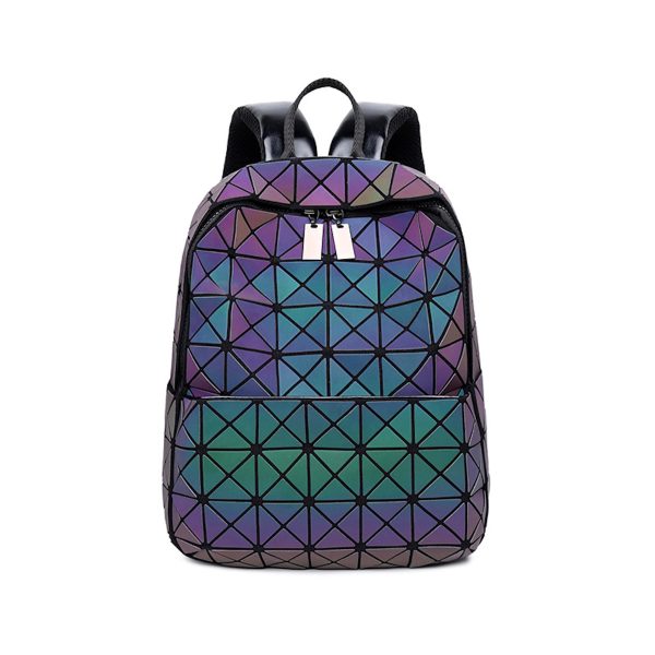 Women Men Geometric Luminous Purse Flash Travel Shoulder