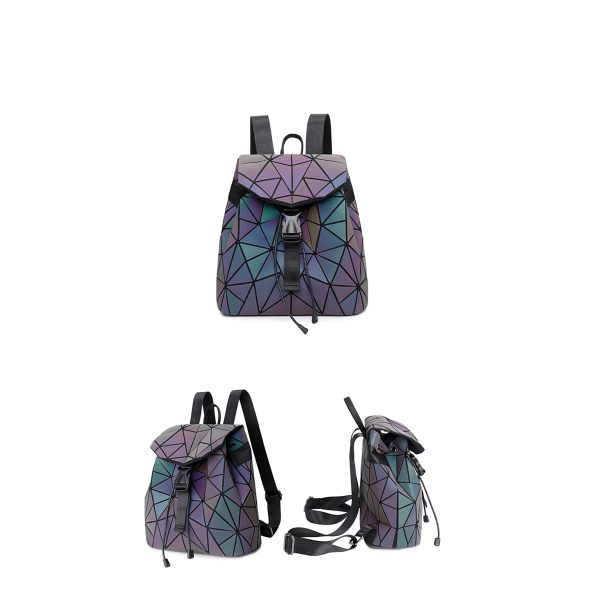 Women Men Geometric Luminous Purse Flash Travel Shoulder