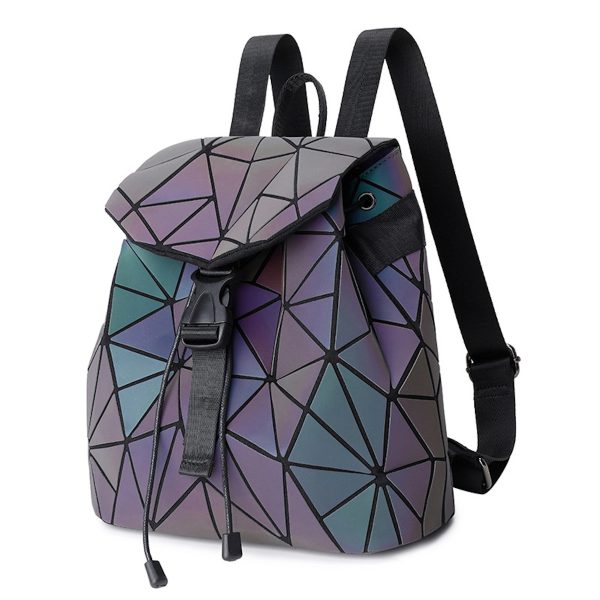 Women Men Geometric Luminous Purse Flash Travel Shoulder