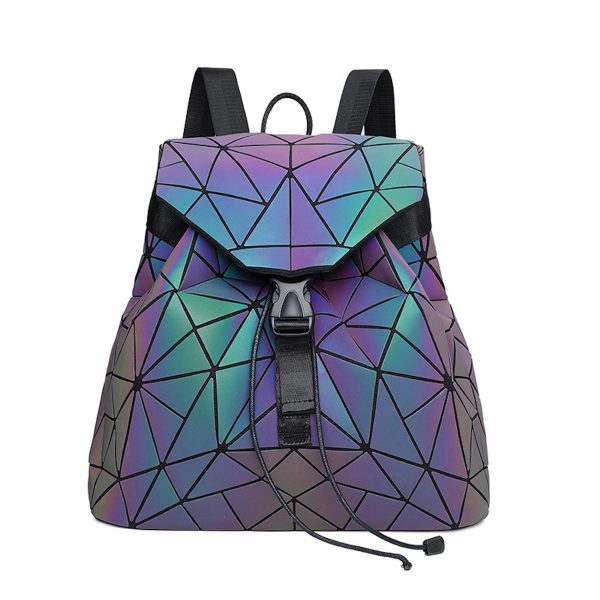 Women Men Geometric Luminous Purse Flash Travel Shoulder