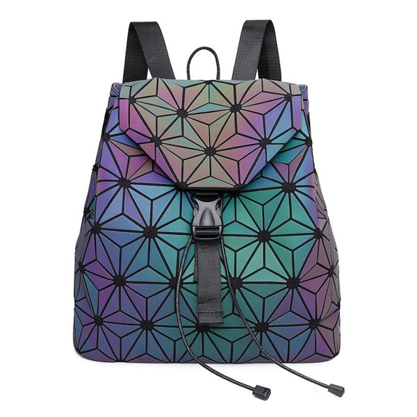 Women Men Geometric Luminous Purse Flash Travel Shoulder