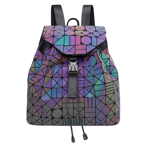 Women Men Geometric Luminous Purse Flash Travel Shoulder