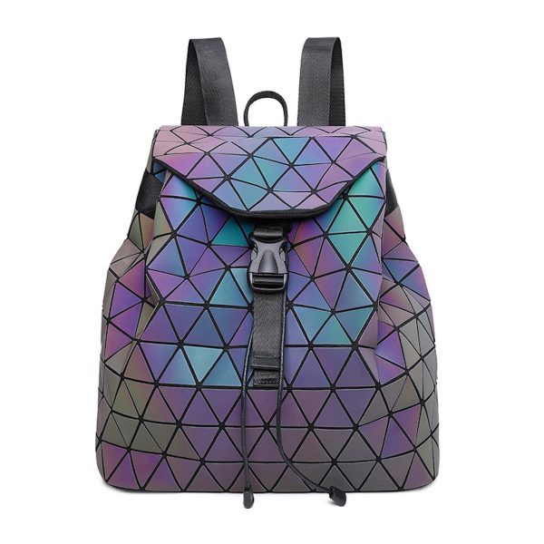 Women Men Geometric Luminous Purse Flash Travel Shoulder