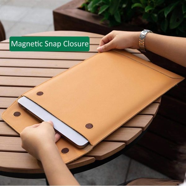 11/12/13/15 Inch Leather Laptop Sleeve Bag