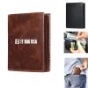 Men'S Genuine Leather Rfid Blocking Wallet