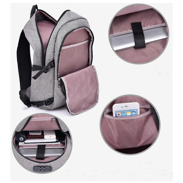 15.6 Inch Travel Laptop Backpack With Usb Charging Port