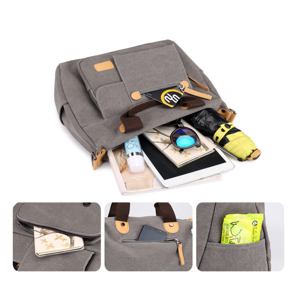 Lightweight Organizer Handbag With Multiple Pocket