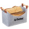 Felt Firewood Tote Bag