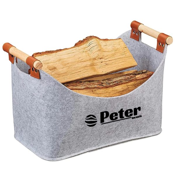 Felt Firewood Tote Bag