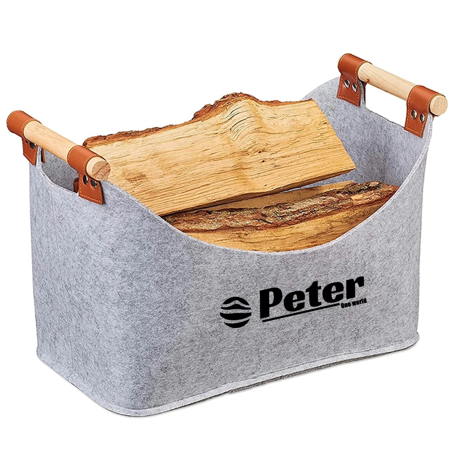 Felt Firewood Tote Bag