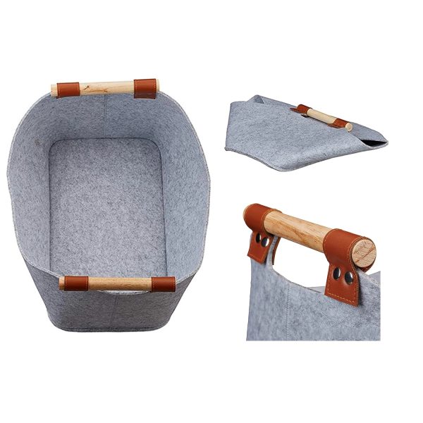 Felt Firewood Tote Bag