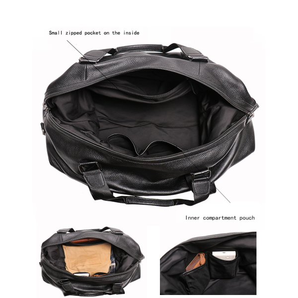 Leather Travel Duffel Bag