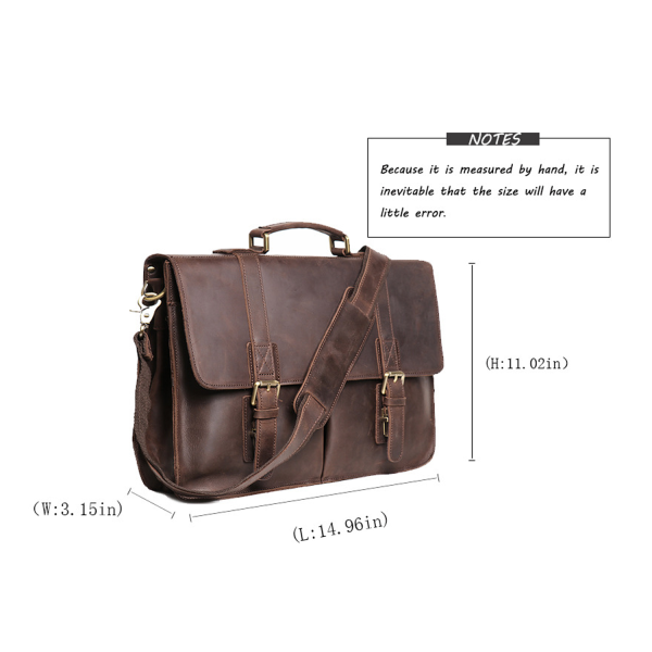 Real Leather Messenger Bag