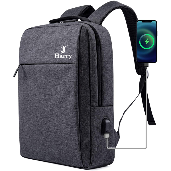 Business Slim Durable Laptops Travel Backpacks with USB Char