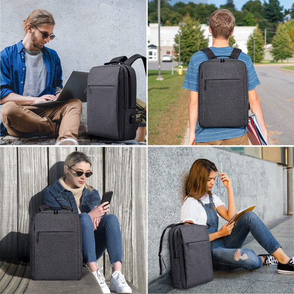 Business Slim Durable Laptops Travel Backpacks with USB Char