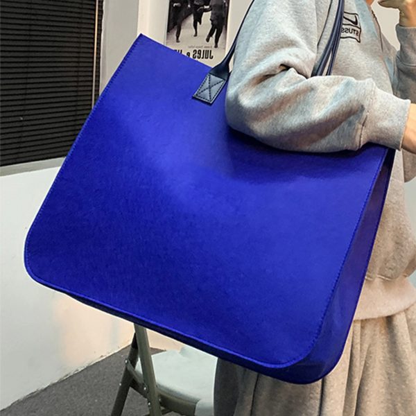 Felt Oversized Shoulder Tote Bag