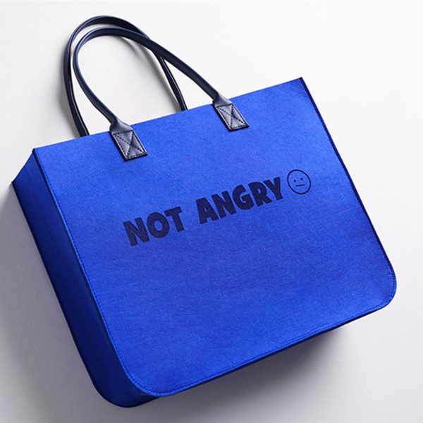 Felt Oversized Shoulder Tote Bag