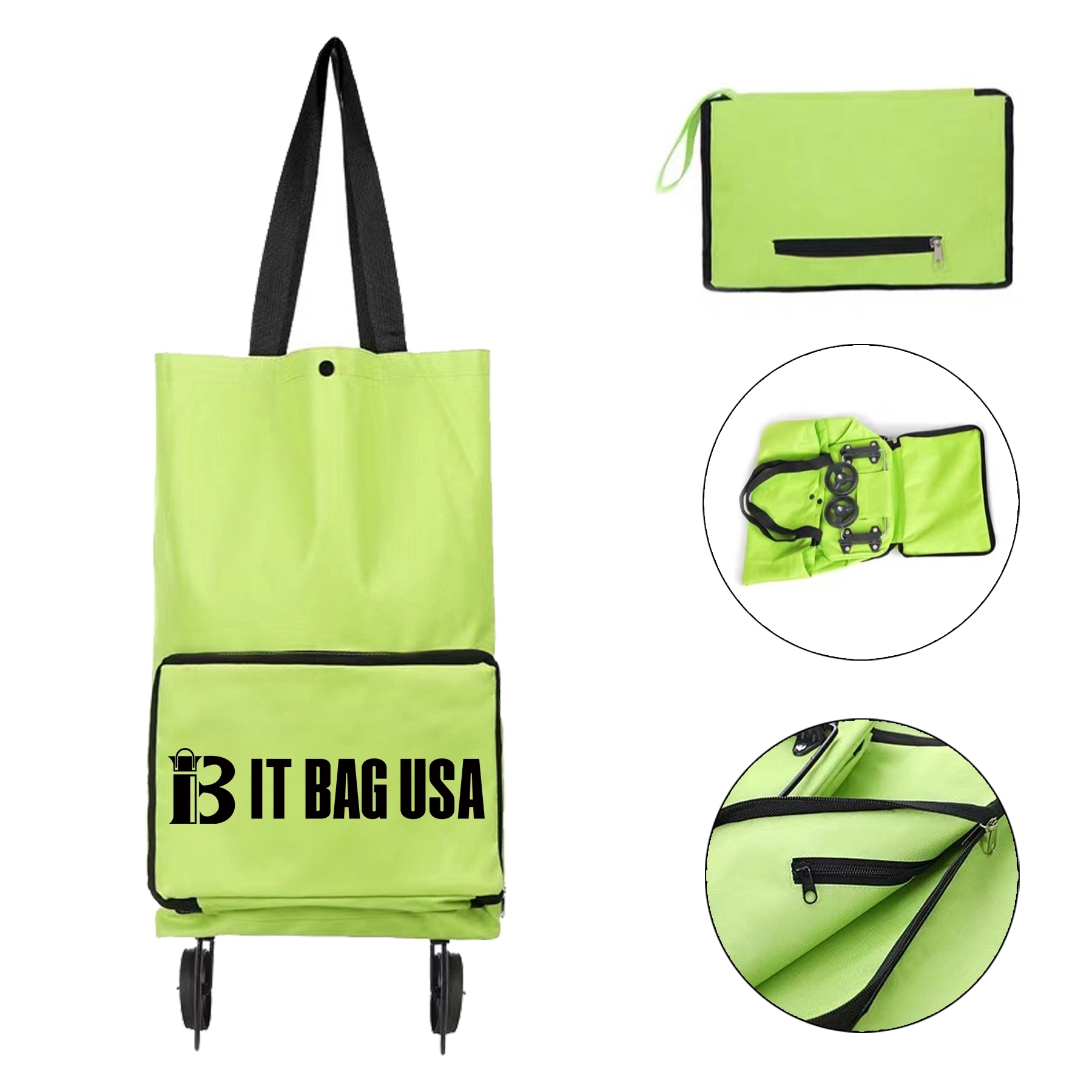 Collapsible Folding Trolley Bags With Wheels