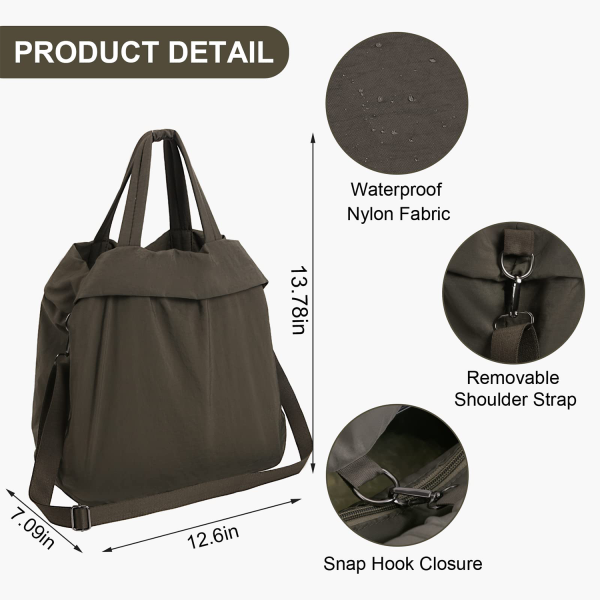 Large Capacity Nylon Tote Handbag
