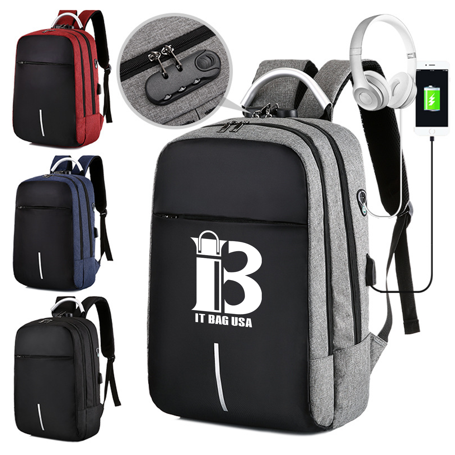 Durable Laptop Backpack With Usb Charging Port