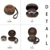 Genuine Leather Round portable watch storage bag