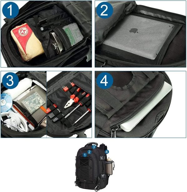 Tactical Hiking Expandable 39L-60L Backpack