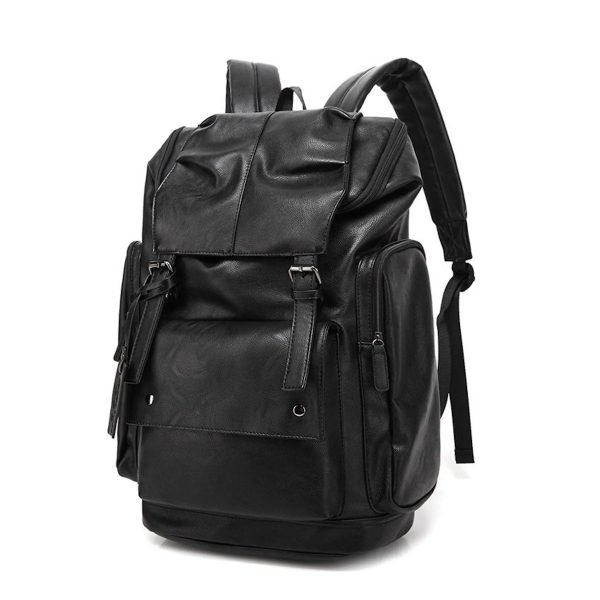 Pu Leather Casual 15.6Inch Laptop Backpack