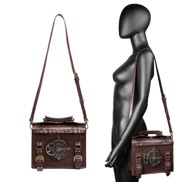 Punk Industrial Vintage Style Single Shoulder Crossbody Bag