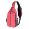 Oxford Chest Sling Bag With Earphone Port