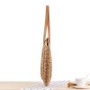 Women Round Hollow Straw Tote Bag