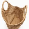 Hand-woven Straw Large Bag Round Handle for women