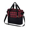 Plaid Pattern Cooler Insulated Bag W/ Bottle Opener