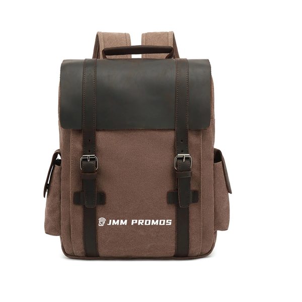 Canvas And Leather Rucksack Backpack