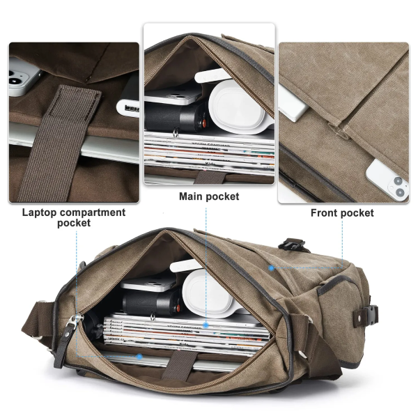 Crossbody Satchel Shoulder Bag For Men