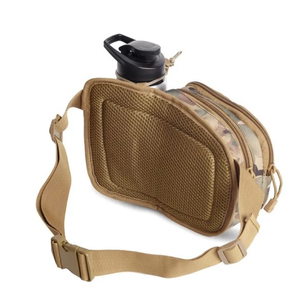 Nylon Hiking Waist Bag With Water Bottle Holder