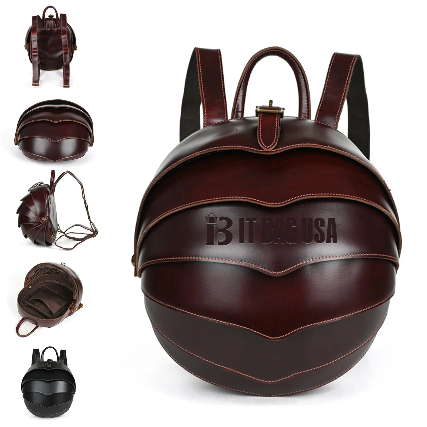 Vintage Genuine Leather Men'S Backpack