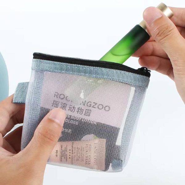 Transparent mesh storage bag