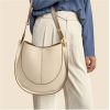 Genuine Leather Large Capacity Saddle Tote Bag