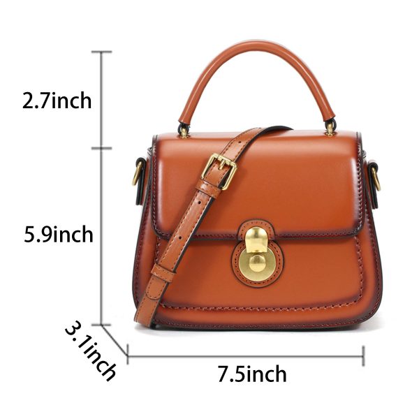 Genuine Leather scalloped portable Cross-body Bag Women