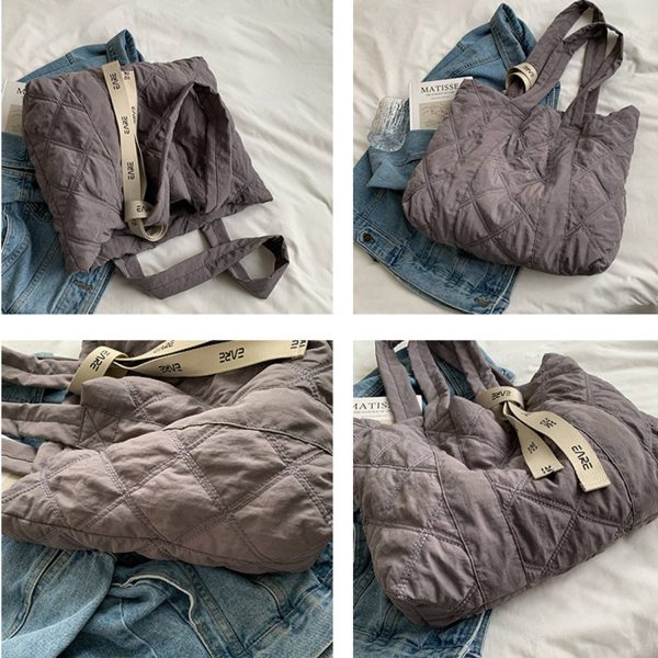 Nylon Cotton Large Capacity Tote Bag