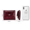 Genuine Leather RFID 3 fold Waterproof Street trend Wallet