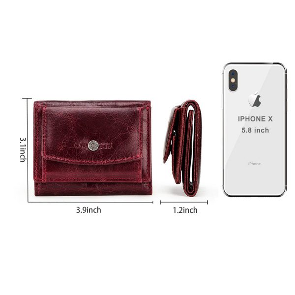 Genuine Leather RFID 3 fold Waterproof Street trend Wallet