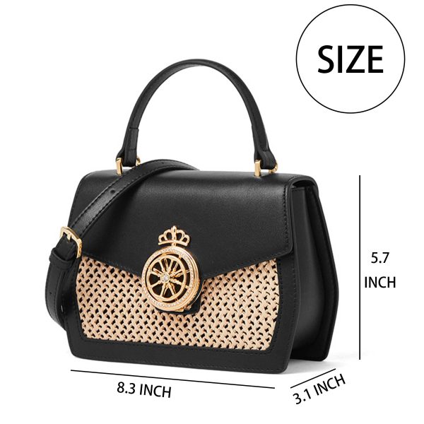 Genuine Leather woven cross-body bag
