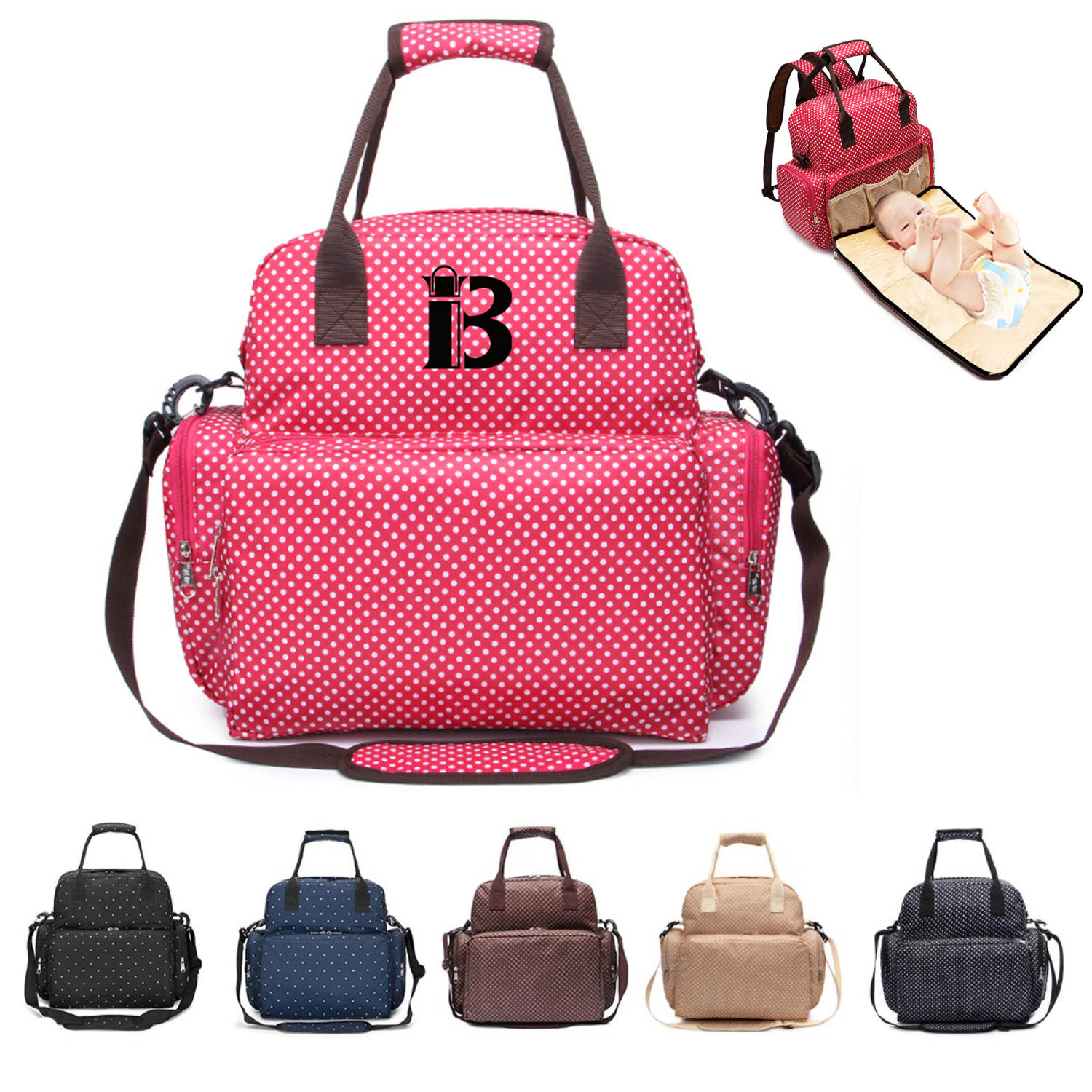 Multifunction Diaper Mommy Backpack w/ Changing Pad