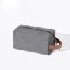 PU Leather Portable Square Toiletry Bag