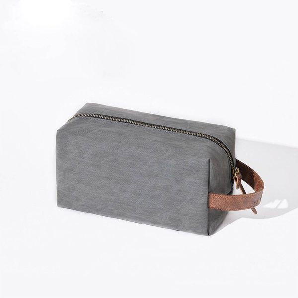 PU Leather Portable Square Toiletry Bag