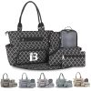 Polyester portable diaper tote bag set