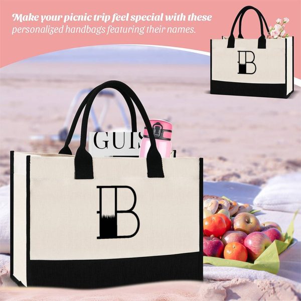Alphabet Gift Tote Bag Everyday Travel Ladies Tote