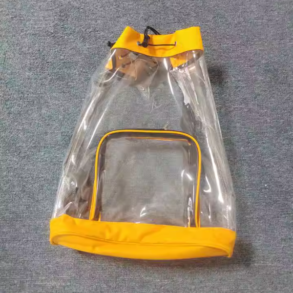 Water Proof PVC Transparent Clear Drawstring Backpack