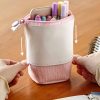 PU Corduroy Expandable Pen Case
